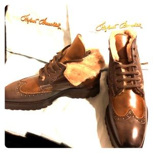 Italian stylish dress up leather men shoe size 7